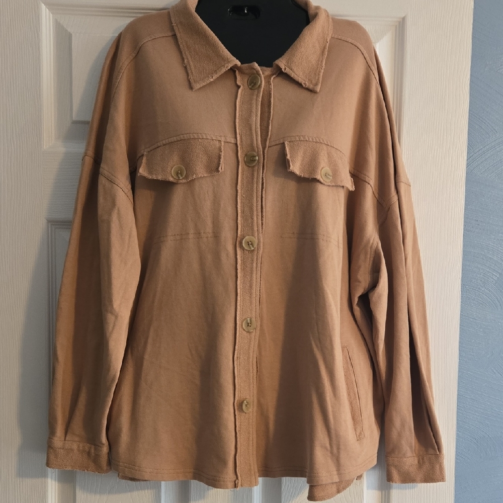 Women's Button Down Shirt - Tan